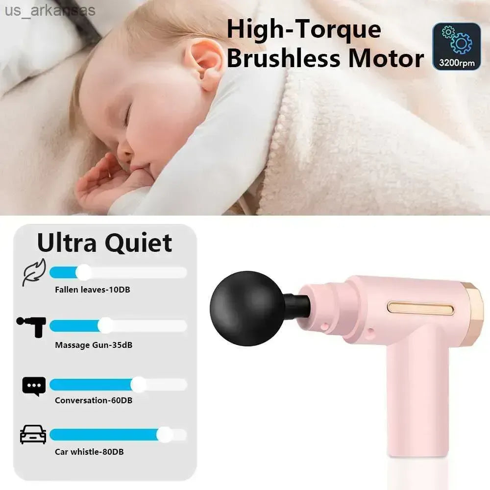 Portable Smart Massage Gun with 4 Massage Heads for Deep Tissue Muscle Recovery