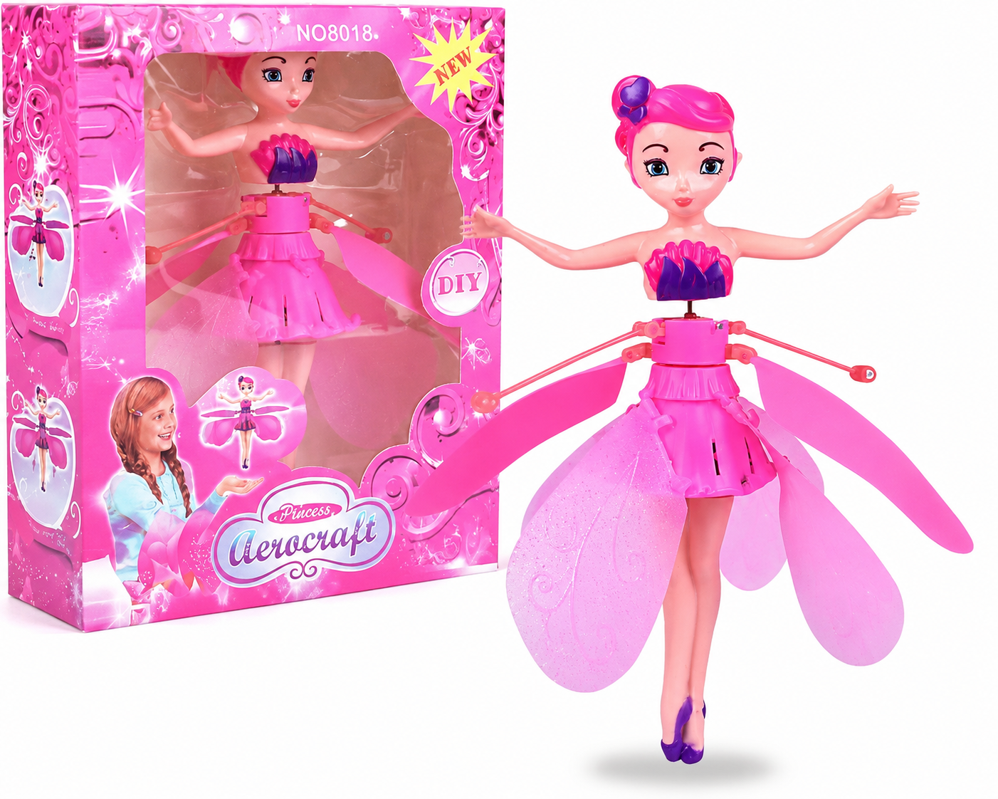 Magical Flying Fairy Doll Hand Sensor Control Sky Dancer Toy
