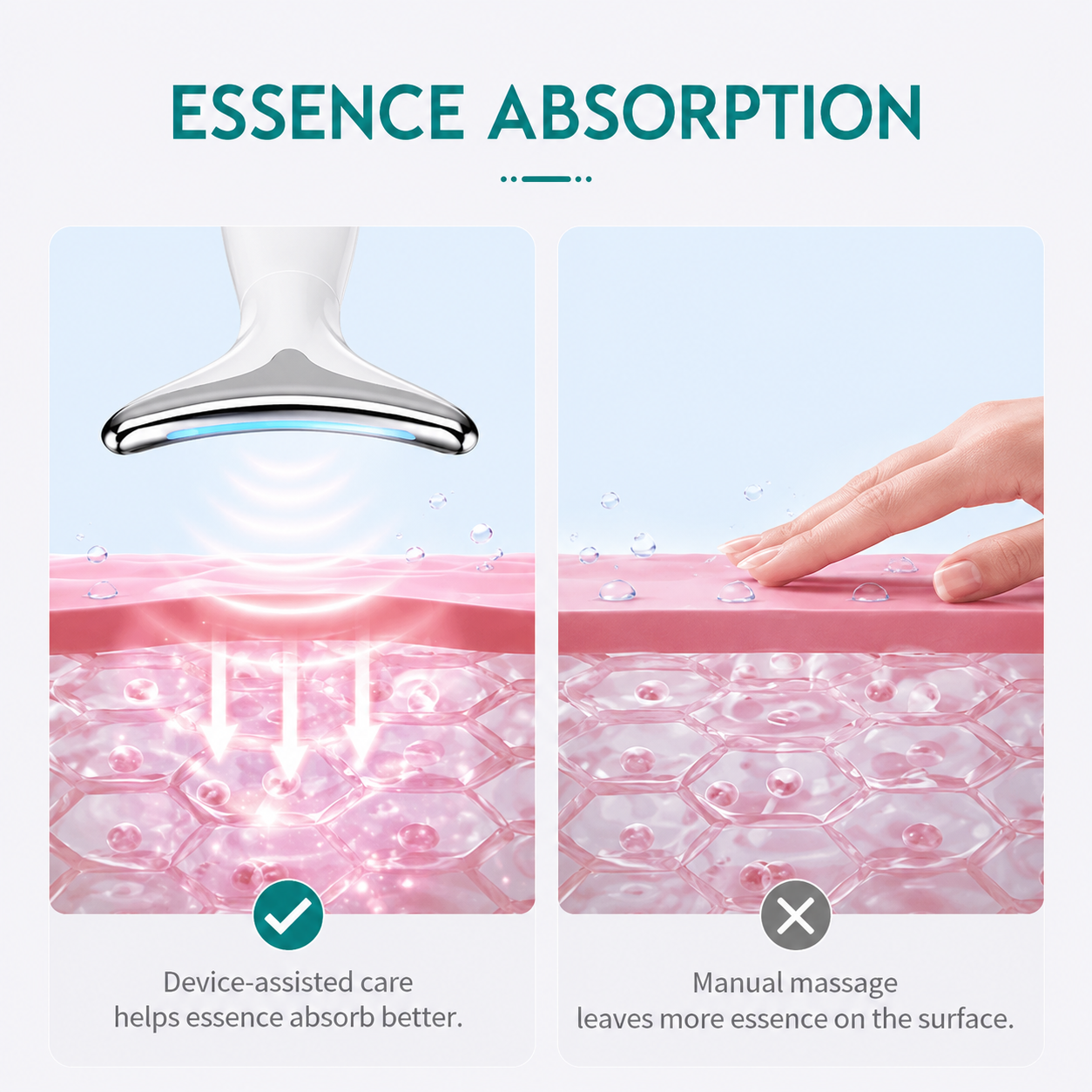 EMS Microcurrent Face & Neck Massager with LED Light
