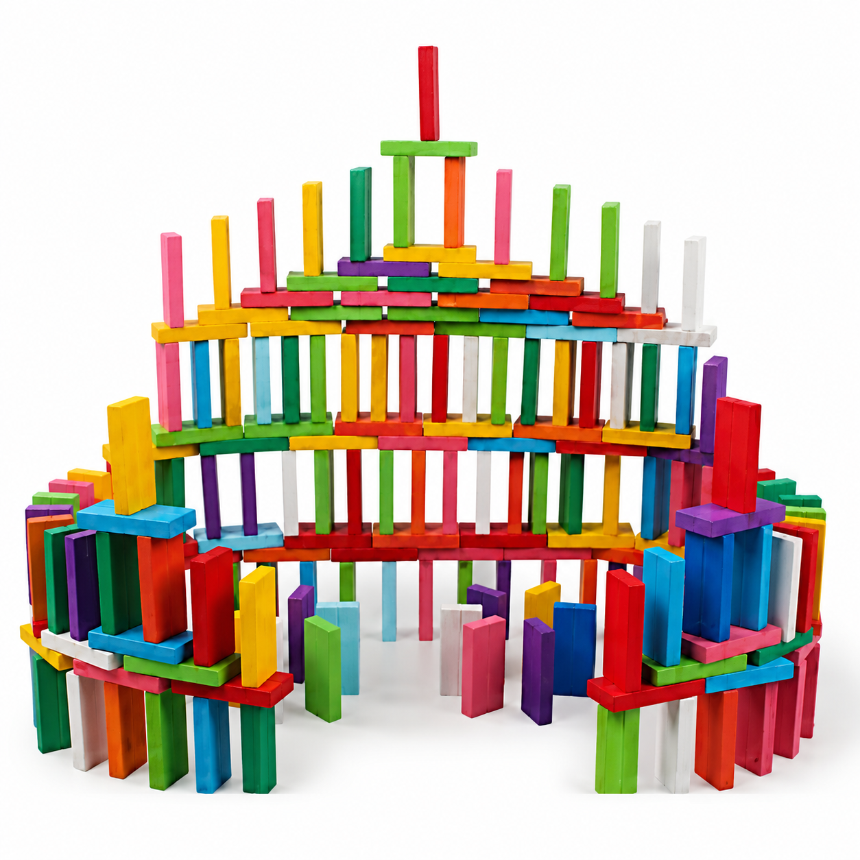 Wooden Color Domino Blocks Educational Toy for Kids