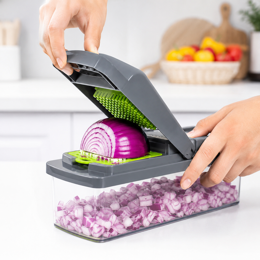 18 Pcs Manual Vegetable Chopper Food Slicer Dicer Grater with Handle