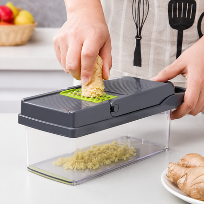18 Pcs Manual Vegetable Chopper Food Slicer Dicer Grater with Handle