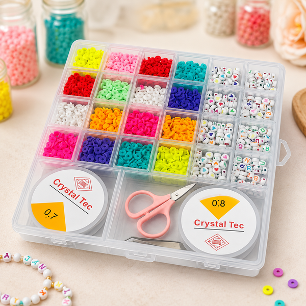 DIY Colorful Beads Box Set for Necklace & Jewellery Making