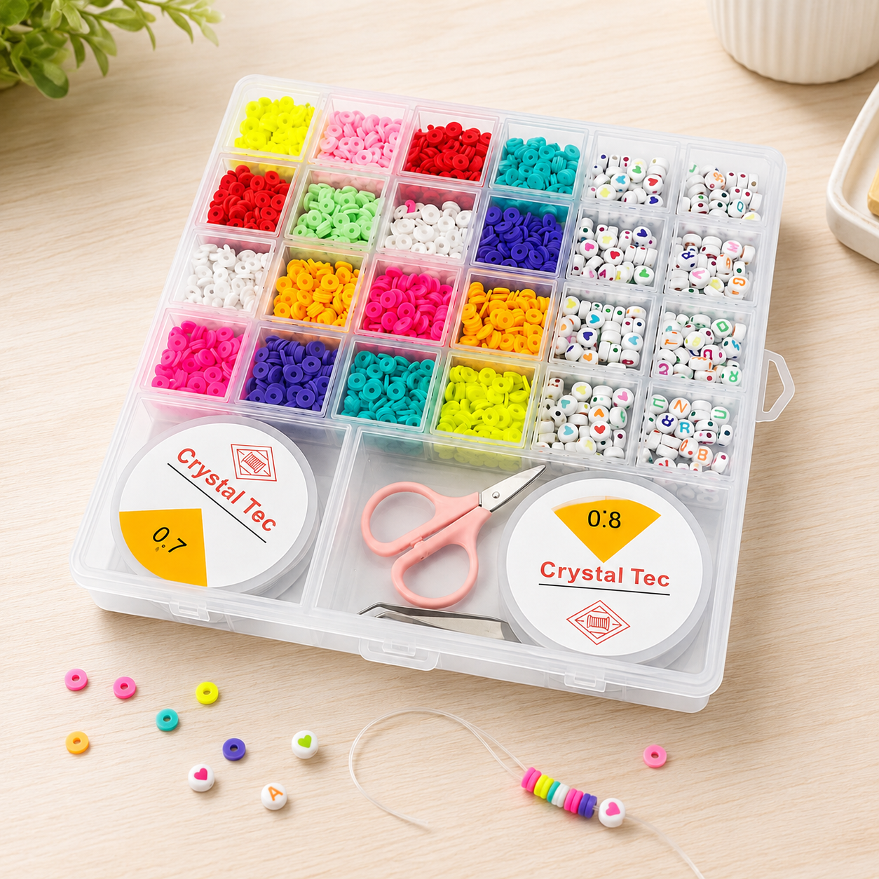 DIY Colorful Beads Box Set for Necklace & Jewellery Making