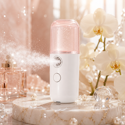 Portable Nano Facial Mist Sprayer – USB Rechargeable Face Humidifier &amp; Hydrating Beauty Device