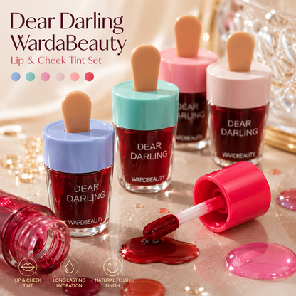 Dear Darling WardaBeauty Ice Cream Lip & Cheek Tint Set – Pack of 6 | Long-Lasting Natural Glow