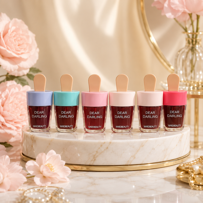 Dear Darling WardaBeauty Ice Cream Lip & Cheek Tint Set – Pack of 6 | Long-Lasting Natural Glow